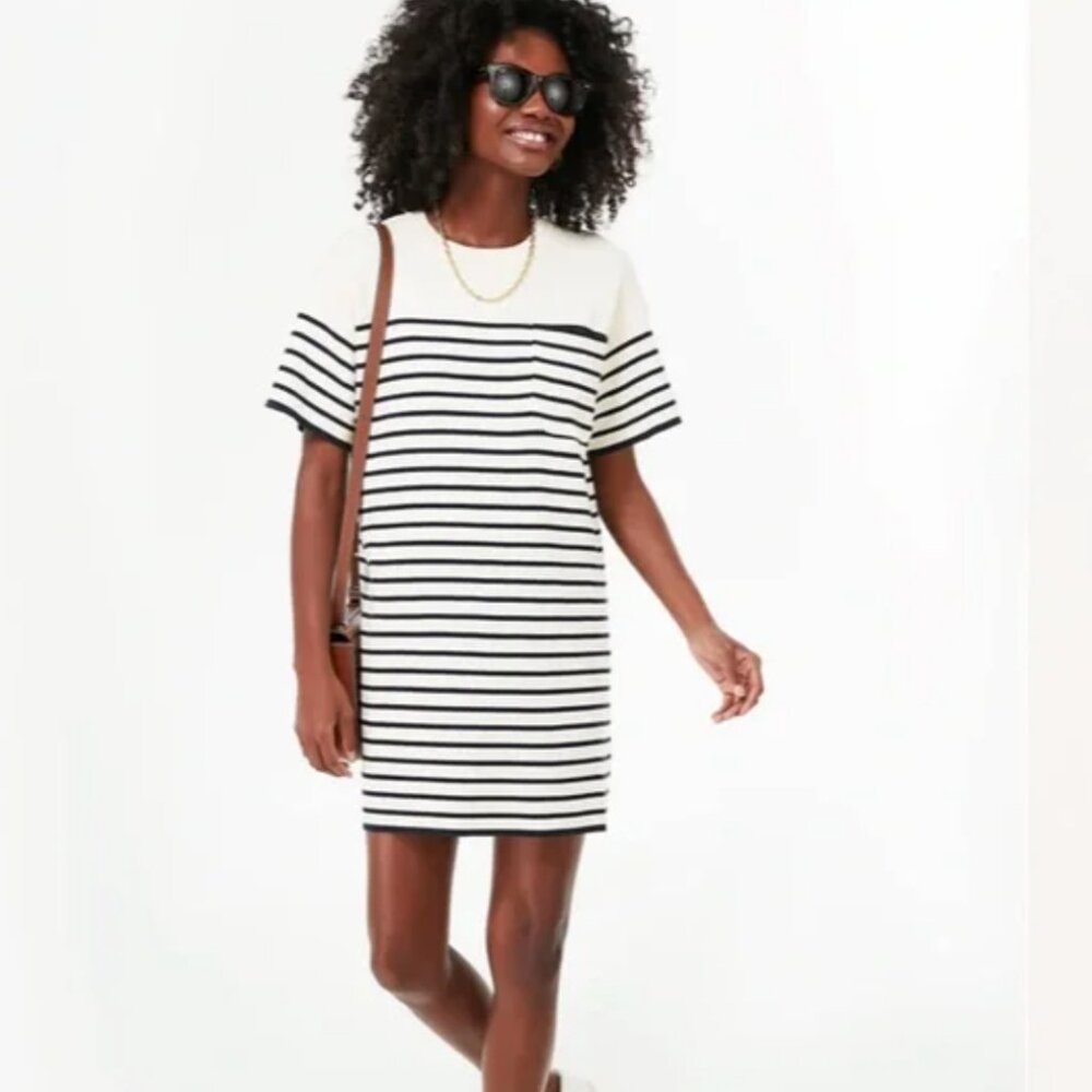 Navy Knit Striped Frenchie Dress
TUCKERNUCK